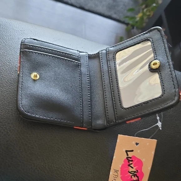 Betsey Johnson Black Cherry Print Small Wallet - Picture 4 of 6